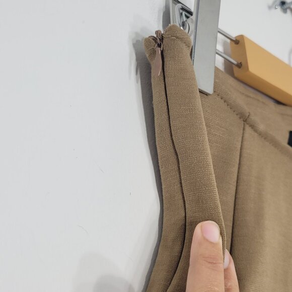 BCBGMaxAzria Caramel Side Zipper Slim Fit Ankle Leggings Business Causal Size XS - Picture 6 of 12